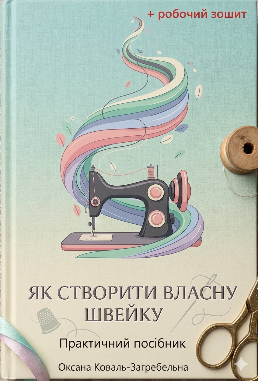 Обкладинка книги «Як створити власну швейку» — Оксана Коваль-Загребельна